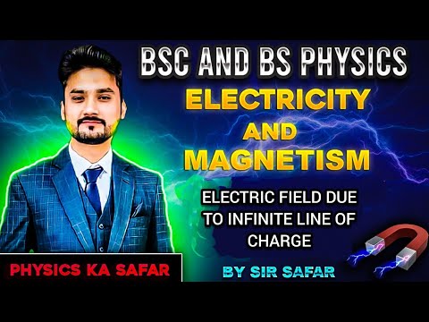 Electric field due to infinite line of charge| EM | Electric field | BSc | BS physics | ADS | BS