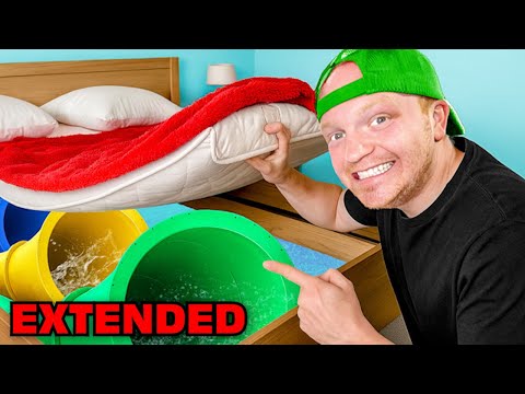 I Built 10 Secret Waterslides In My House! - EXTENDED