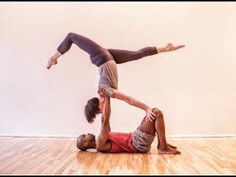 Acroyoga shoulderstands