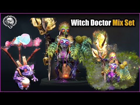 Witch Doctor Immortal Mix Set Golden Awaleb's Trundleweed + Masque of Awaleb  + Relics of Ribbi'tar