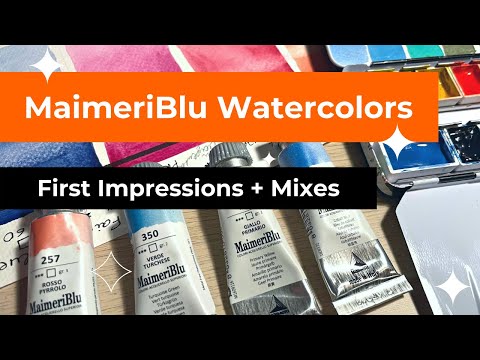 MaimeriBlu Watercolors! [My Custom Palette, Swatching, Review and Demo Painting]