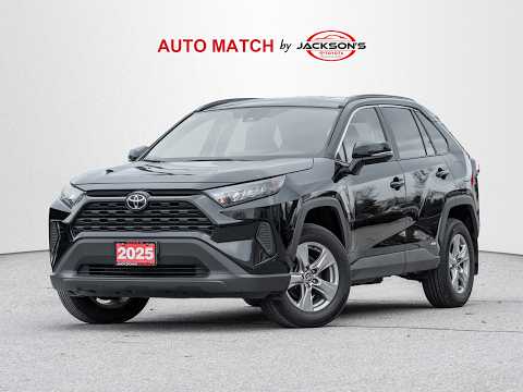 2025 Toyota RAV4 Hybrid LE AWD in Black for sale at Jackson's Toyota in Barrie, ON