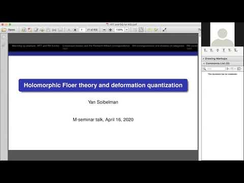Yan Soibelman - Holomorphic Floer theory and deformation quantization