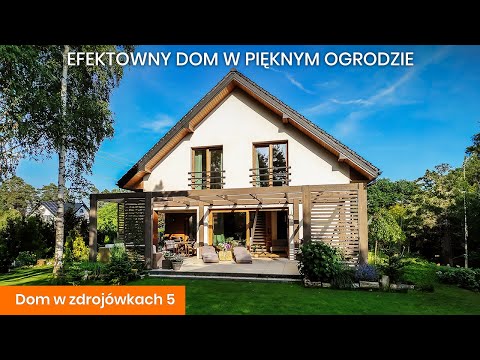 Dom w zdrojówkach 5 - Dom z poddaszem użytkowym w pięknym ogrodzie  - ARCHON+ Projekty Domów