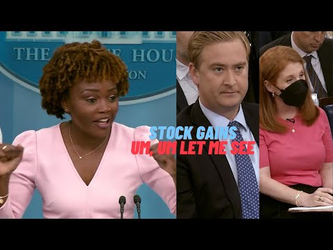WH: stock gains have been wiped out, no answer formula shortages, amazingly low poll numbers