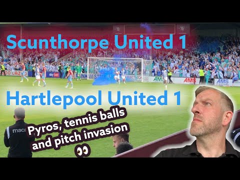 Scunthorpe United 1 -1 Hartlepool United - final home league game before the non league tour.