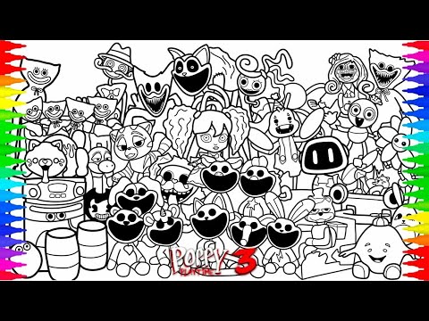 Escape Into Stunning Poppy Playtime 3 Coloring Pages For Adults