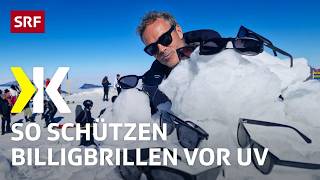 Sonnenbrillen im Test: Schützen Billigmodelle vor UV-Strahlung? | 2025 | Kassensturz | SRF