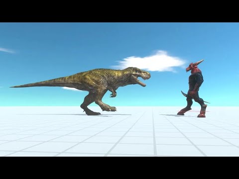 Fight#009 "T-REX vs KOZAROG THE DEMON" - Animal Revolt Battle Simulator!