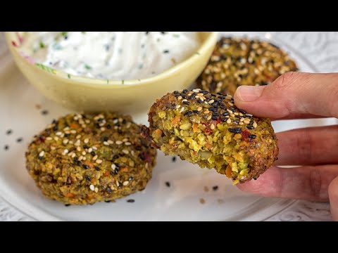 FALAFEL de Lentejas con SALSA de YOGUR 🧆