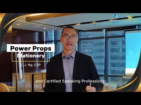 Props & Power: How I Use "Stationery" in my Speech! - C.J. Ng, CSP