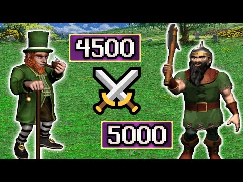 4500 Leprechauns vs 5000 Dwarves - Heroes 3: Horn of the Abyss Mod (AI Battle)