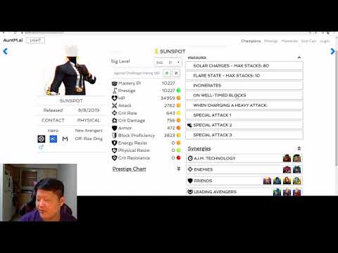 Sunspot Full Abilities Rundown, Guide, and Gameplay - Marvel Contest of Champions