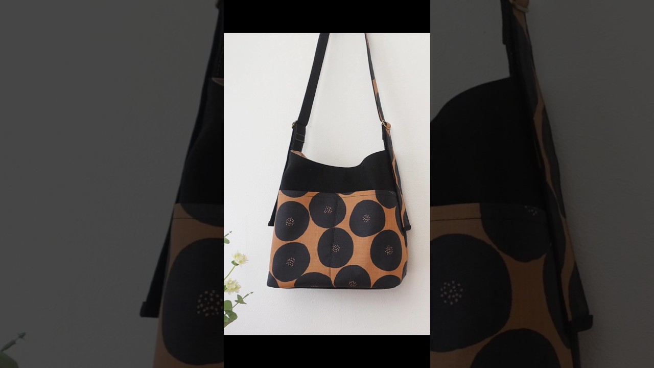 Hobo Shoulder Bag with outside pockets#sewing#hobobag