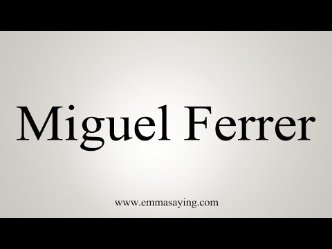 How to Pronounce Miguel Ferrer