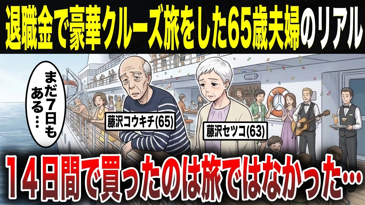 【漫画】退職金で豪華クルーズ旅をした65歳夫婦のリアル…14日間で知った現実とは？