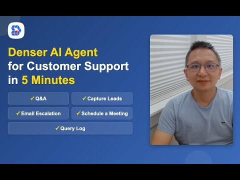 Denser AI Agent for Customer Support in 5 Minutes