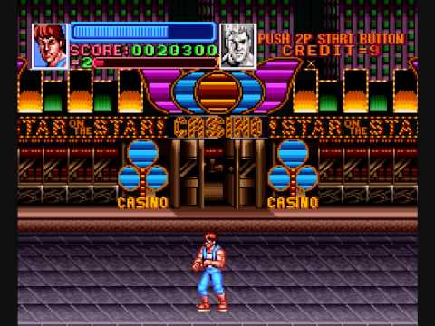 Return of Double Dragon SNES Super Famicom Hard Mode Playthrough - Mission 1 - Las Vegas HD