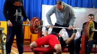 Роман Еремашвили  отбор на БЧ-2014. Рекорд всех времён в кат.до 67.5 кг  210 кг!!!
