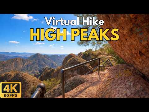 4K Treadmill Virtual Hike – High Peaks Trail at Pinnacles National Park | 52-Min Scenic POV