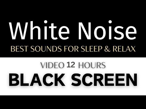 No Ads 12 Hours of Soft White Noise  Black Screen for Sleep, Perfect Sleep Aid