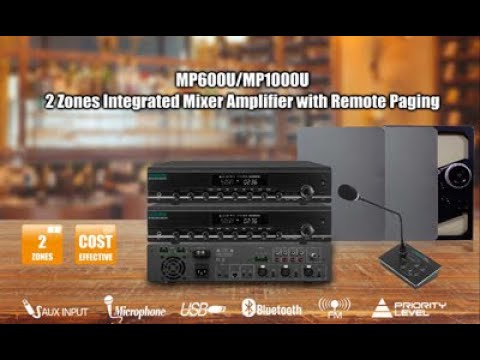 DSPPA | MP600U Series 2 Zones Integrated Mixer Amplifier with Remote Paging Introduction