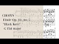 CHOPIN Etude Op 10 No 5 Black Keys In G Flat Major Sheet Music Music Score