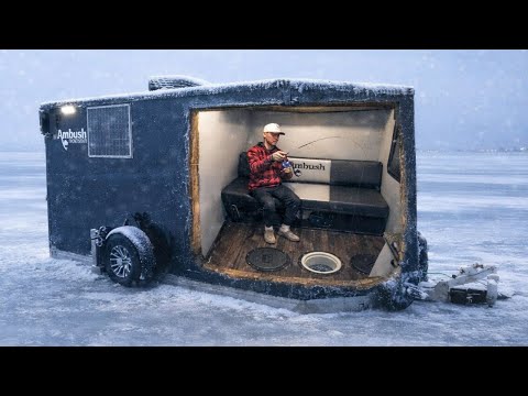 72 Hours Ice Camping in an Insulated Ice House!