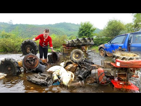 Genius Girl Restores Severely Damaged Agricultural Machinery Swept Away by Water