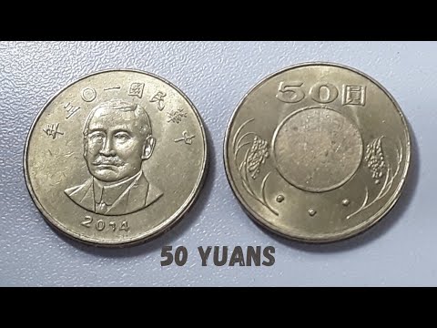 Moeda 50 Yuans - Taiwan 2002-2018