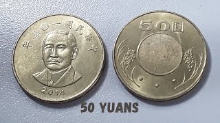 Moeda 50 Yuans - Taiwan 2002-2018