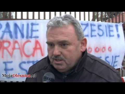 30.10.2012 Oleśnica - pikieta pracowników pod ZNTK