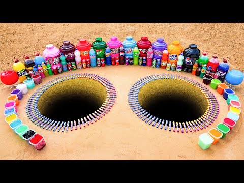 EXPERIMENT: XXL Coca Cola Rocket vs Mentos and Cola, Pepsi, Mirinda, 7up, Soda Underground