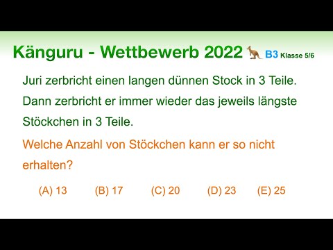 B3 🦘 Känguru 2022 🦘 Klasse 5 und 6 | Muster erkennen | Muster fortsetzen | Mathe Rätsel