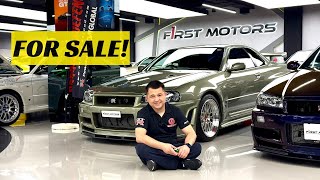 WORLD'S RAREST R34 GT-R COLLECTION @F1RSTMOTORS EVERY COLOR GT-R R34s!