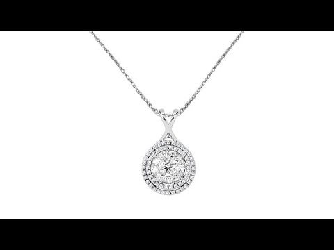 Diamond Couture 14K Gold .50ctw Diamond Round Pendant