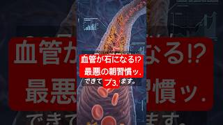 血管が石になる!? 最悪の朝習慣トップ3               #健康習慣#血管の健康 #シニア健康 #朝の白湯 #心筋梗塞予防 #脳卒中予防 #健康情報