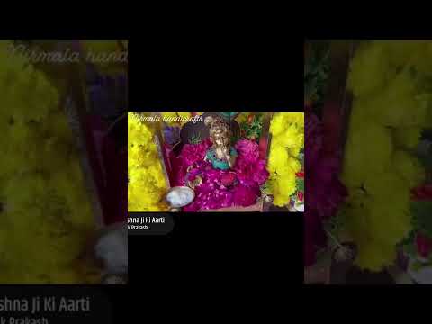 Brass multy stone work baal krishna statue, home