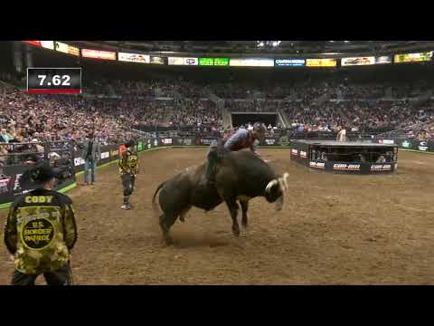 Tate Pollmeier rides Hard Not to Get for 88.75 points (PBR)