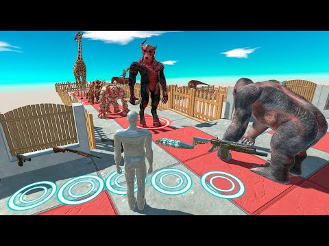 🔥FPS DEATH FALL WITH TAME GORO - ALL GUNS vs ALL UNITS - Animal Revolt Battle Simulator