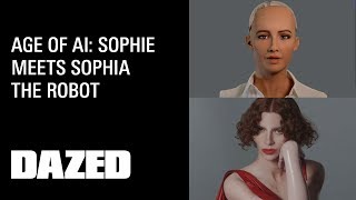 Watch SOPHIE and Sophia the Robot discuss the future of creativity