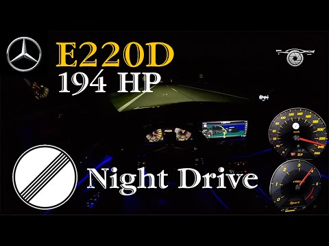 MERCEDES-BENZ E220d W213 | Night Drive | POV Acceleration on German Autobahn | 100-200 km/h | PART 3