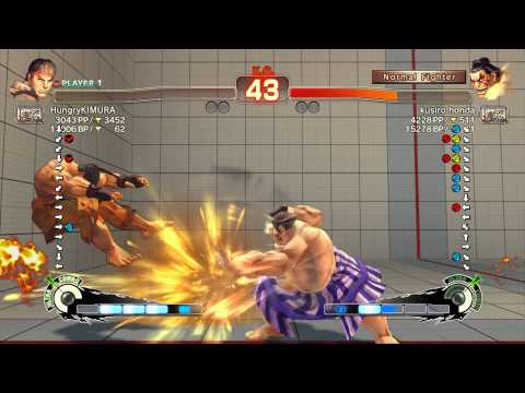 USFIV~ E.Honda (kusiro honda) vs.  Ryu (HungryKIMURA ) HD