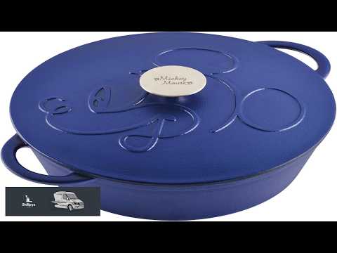 Farberware Disney Bon Voyage Pre Seasoned Cast Iron Dutch Oven Casserole Pan with Lid