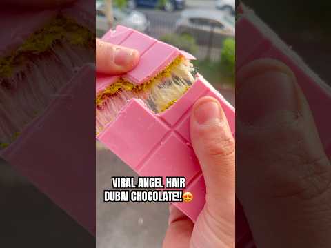 VIRAL ANGEL HAIR DUBAI CHOCOLATE!!😍 #youtubeshorts #shortsviral #shortsfeed #shorts #snacks #yum
