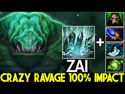 ZAI [Tidehunter] Crazy Ravage 100% Impact on This Game 7.26 Dota 2