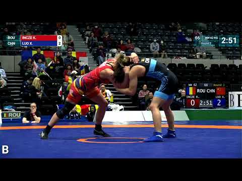 Round 2 WW - 62 kg: K. INCZE (ROU) v. X. LUO (CHN)