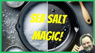 How To (Remove) Old STICKY GREASE From A Cast Iron Skillet!