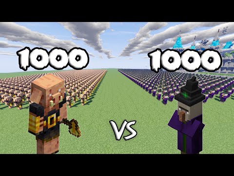 1000 Piglin Brute Vs 1000 Witch | Minecraft
