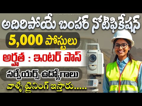 🚨 ఇంటర్ తో 5000 పోస్టులకు నోటిఫికేషన్ || Licensed Surveyors Recruitment In TS || Telugu Job Search